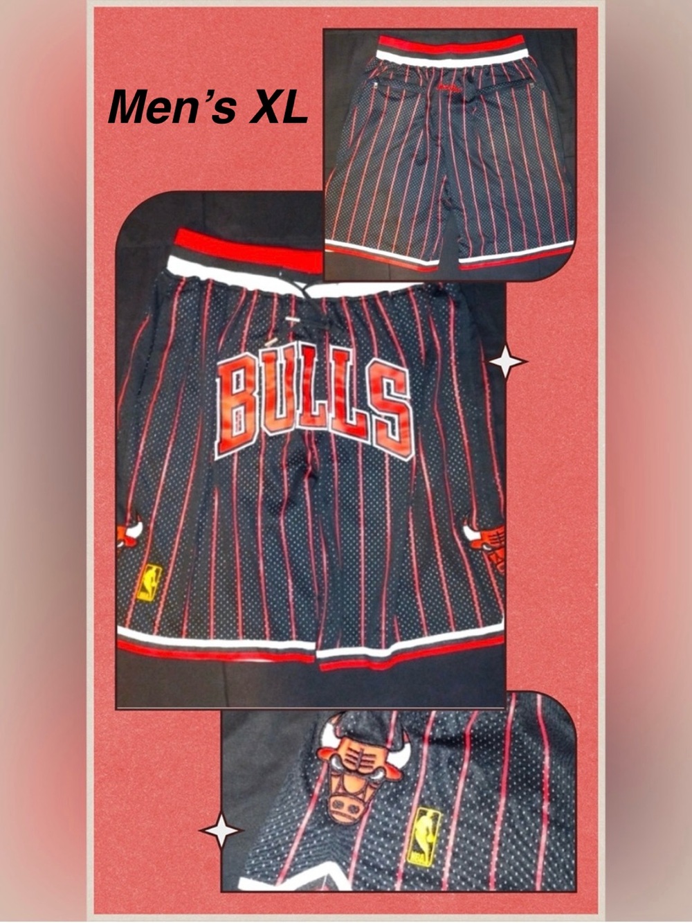 Chicago Bulls Retro 1997-1998 Season Throwback NBA Basketball Shorts